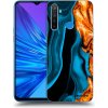 Picasee silikónový čierny obal pre Realme 5 - Gold blue