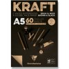 Blok Clairefontaine Brown & Black Kraft - A5, 60 listov, 90 g