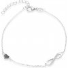 Beneto Módne strieborný náramok nekonečná láska AGB629 / 21