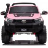 Elektrické auto pre deti Toyota Hilux pre 2 osoby s diaľkovým ovládaním – Ružová