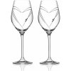 Diamante poháre na biele víno Hearts s kamienkami Swarovski 360 ml 2 ks