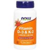 Now Foods Vitamín D3 a K2 (1000 IU/45 mcg) 120 kapsúl