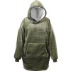 Mikinová deka zelená Hoodie deep green 70x50x87 cm