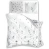 Faro Bavlnené obliečky Letná sen 020 140x200 cm + 70x90 cm biela/sivá