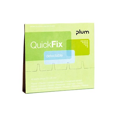 Plum QuickFix modrá indikovateľná náplasť s kovovými vláknami- náhradné balenie 1 blister - 45 ks, 6 blistrov v krabičke, 48 ks v kartóne