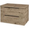 KIELLE Idolio závesná skrinka pod umývadlovú misu (umývadlo v strede), 2 zásuvky, 800 x 500 x 536 mm, herkules, 50024803