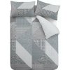 Sivé obliečky na dvojlôžko/predĺžené 230x220 cm Larsson Geo – Catherine Lansfield