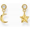 Thomas Sabo H2293-414-14 Gold-plated earrings moon and star pendant
