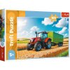 Trefl Puzzle Poľnohospodárska technika - Traktor s prívesom 100 dielikov