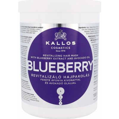 Kallos Cosmetics Blueberry maska na vlasy na poškozené vlasy 1000 ml