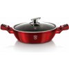 Pekáč okrúhly s mramorovým povrchom a pokrievkou 28 cm Burgundy Metallic Line BH-1263