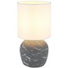 GLOBO 21739G MARBLE stolná lampička V315mm 1xE14 šedá, biela