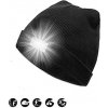 Čiapka s LED svetlom - BLACK - 5 LED
