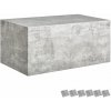 tectake 405999 konferenčný stolík lasley, nosnosť 45 kg - vzhľad betónu, 90 x 50 x 40 cm