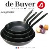 Ocelová pánev de Buyer, 5020.32, BLUE STEEL, styl La Lyonnaise, 32 cm