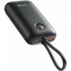 SWISSTEN POWER BANK VOLTBOX 35W 10000 mAh S INTEGROVANÝMI KÁBLAMI USB-C A LIGHTNING ČIERNA