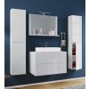 VCM VCM 5-dielna umývadlová skrinka Lendas XL 60 cm so zrkadlom a 2 vysokými skrinkami, biela