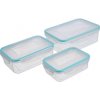 Dóza MagicHome Lunchbox set MB04, sada 3 ks, 500/1000/1500 ml, obdĺžnikové, Clip