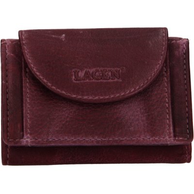 Lagen dámska kožená peňaženka W 22030 D plum malá peňaženka