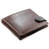 Hnedo čierna pánska kožená peňaženka so zápinkou Raven