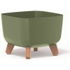 Kvetináč GRACIA SQUARE 39 cm - farba: zemito zelená (Prosperplast DGQL400-5615C)
