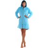 Dámský župan Siena 3856 5360 tyrkysový vel.S - Vestis (Župan se zipem a kapucou)