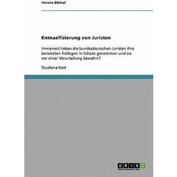 Entnazifizierung Von Juristen Buchel Verena Paperback