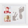 Tiny Memories Súprava na odtlačok bábätka v drevenom rámiku, trojrámik Magic atrament, darčeková súprava, biely 8596309431833
