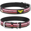 WAU DOG Kožený obojok Wonderwoman DC COMICS čierny Obvod krku: 37-48 cm, širka: 25 mm