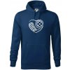 Florbal love - Mikina pánska Cape s kapucňou - XL ( Polnočná modrá )