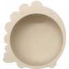 Malý Ježko Detská silikónová miska DINO - Pastel Beige