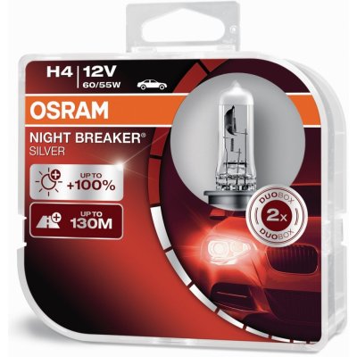 Osram H4 12V 60/55W P43T Night Breaker Silver 2 ks