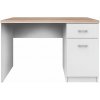Tempo Kondela PC stôl 1D1S, biela/dub sonoma, TOPTY TYP 09