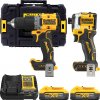 DEWALT 18V XR Aku sada vŕtačky DCD800 a rázový uťahovák 1/4” Hex DCF850, 2x 5,0 POWERSTACK DCK2051H2T-QW