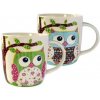 TORO Hrnček dekor sova zelená modrá 350 ml