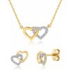 SOFIA DIAMONDS zlatý set náhrdelník a náušnice s diamantmi GEMCS30038-18+GEMBO27829-13