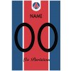 Superfutbal Maketa dresu PSG, modrá / bordová Rozmer: A3, Meno a číslo: Vlastné