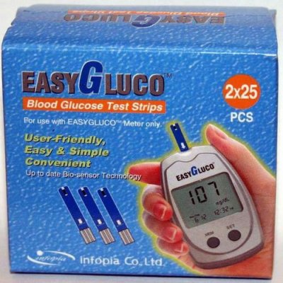 EasyGluco Testovacie prúžky pre glukomer 50 ks