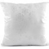 Vianočná obliečka na vankúš s jemným lurexom 40x40 cm - 1 ks 1 biela strieborná