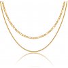 ELENYS Duo Line - pozlátený náhrdelník 18K žlté zlato Dĺžka: 40-45 cm +5 cm / max. 50 cm pozlátený náhrdelník 18K žlté zlato