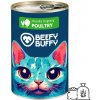BEEFY BUFFY - Mäsové hydinové kúsočky v omáčke pre mačky 415 g