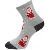 Biju Vianočné dámske ponožky SN9385, Santa s lesklou niťou - šedej farby 9001504-1 Veľkosť ponožiek: 35-38