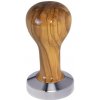 Buna café tamper, oliva, lak, 53 mm, nerez mat, plochý