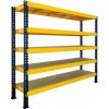 Trestles Regál 2000 x 2400 x 600 mm 5 políc žltá čierna