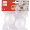 Apli Polystyrénové guličky ø 60 mm biela 2 ks