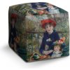 Sablio Taburet Cube Dve sestry (Na terase) - Pierre-Auguste Renoir - 40x40x40 cm