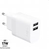 FIXED Sieťová nabíjačka s 2 x USB Smart Rapid Charge, 17 W, biela FIXC17N-2U-WH