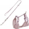 Trixie Junior mäkký postroj pre šteňatá s vodítkom - 26-34 cm/10 mm, 200 cm, lila