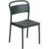 Muuto Stolička Linear Steel Side Chair, dark green