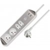 Brennenstuhl Rohový predlžovací kábel 4-zásuvkový 2m strieborný 1153594420
